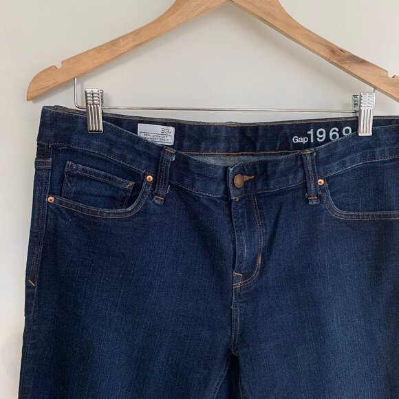 Gap 1969 Resolution Real Straight 33 / 16 Reg dark wash blue jeans #2 - Picture 9 of 15
